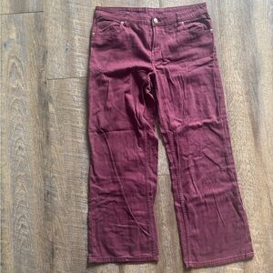 H&M Burgundy Wide Leg Jeans